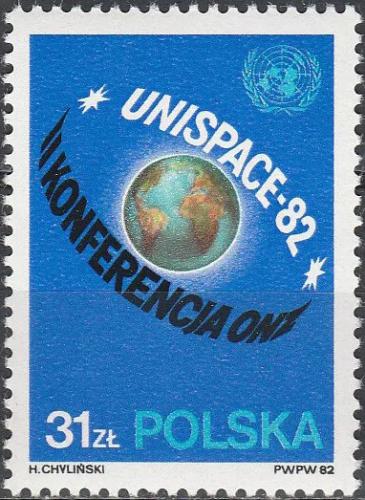 Potovn znmka Polsko 1982 Konference UNISPACE 82 ve Vdni Mi# 2816