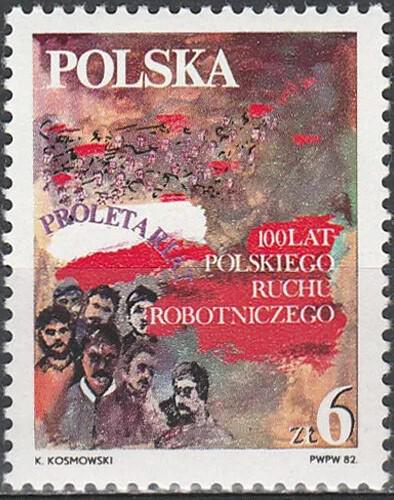 Potovn znmka Polsko 1982 Hnut proletaritu, 100. vro Mi# 2821