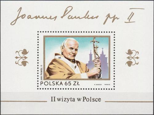 Potovn znmka Polsko 1983 Pape Jan Pavel II. Mi# Block 91