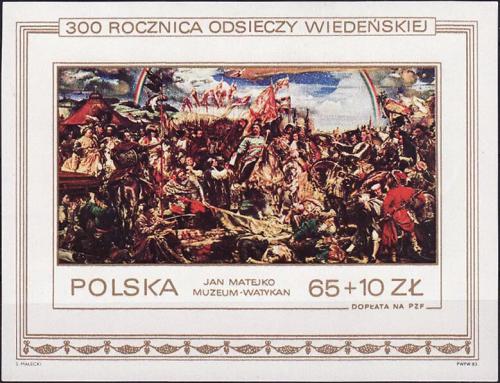 Potovn znmka Polsko 1983 Krl Jan III. Sobieski, umn Mi# Block 93