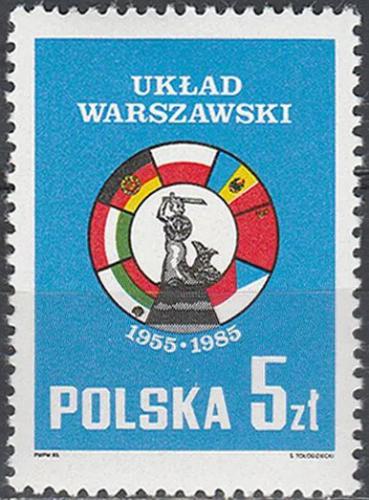 Potovn znmka Polsko 1985 Varavsk smlouva, 30. vro Mi# 2974