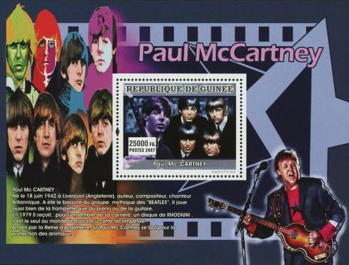 Potovn znmka Guinea 2007 The Beatles, Paul Mc Cartney Mi# Block 1311 Kat 8