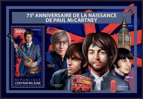 Potovn znmka SAR 2017 Paul McCartney, The Beatles Mi# Block 1651 Kat 16