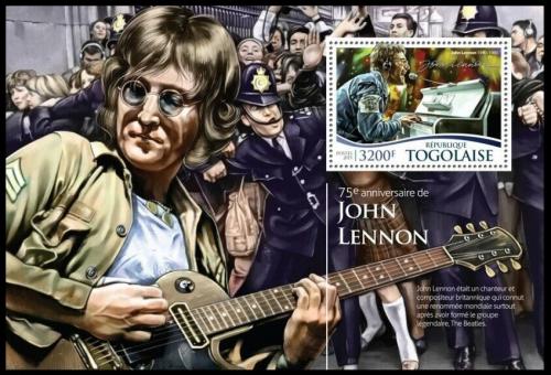 Potovn znmka Togo 2015 The Beatles, John Lennon Mi# Block 1182 Kat 13