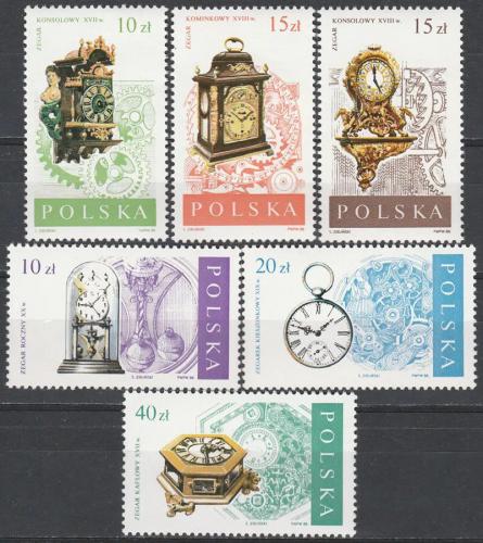 Potovn znmky Polsko 1988 Star hodiny Mi# 3142-47