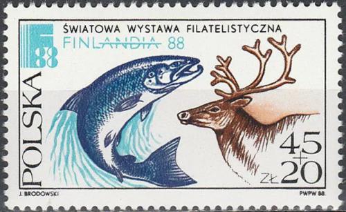Potovn znmka Polsko 1988 Fauna Mi# 3148