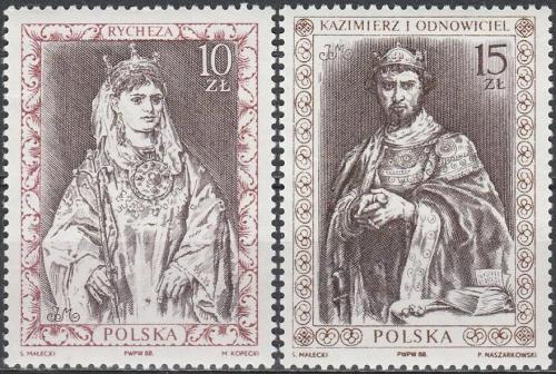 Potovn znmky Polsko 1988 Polt krlov Mi# 3178-79