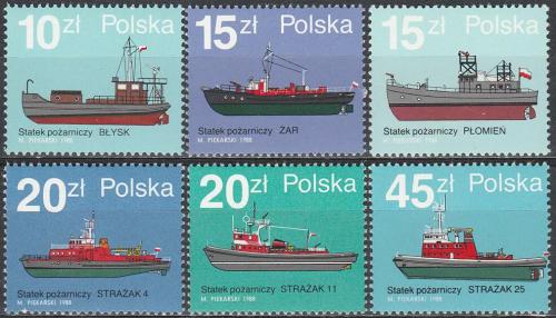 Potovn znmky Polsko 1988 Lod Mi# 3184-89