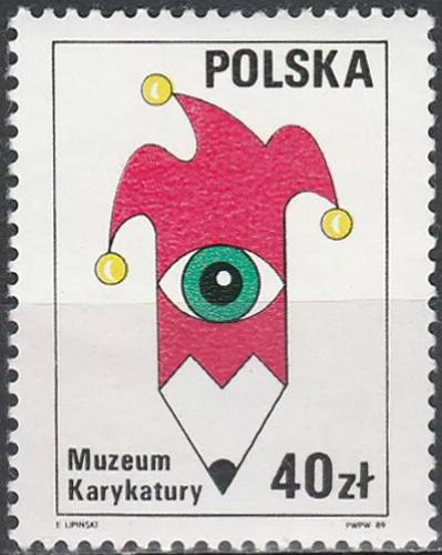Potovn znmka Polsko 1989 Muzeum karikatur ve Varav Mi# 3220