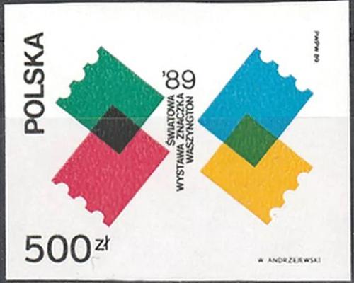 Potovn znmka Polsko 1989 Vstava WORLD STAMP EXPO 89, Washington Mi# 3229 B