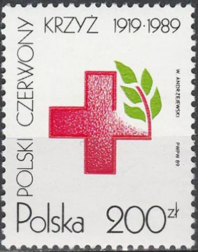 Potovn znmka Polsko 1989 Polsk erven k, 70. vro Mi# 3230