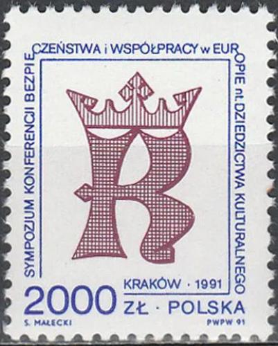 Potovn znmka Polsko 1991 Znak Krakova Mi# 3333
