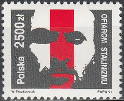 Potovn znmka Polsko 1991 Obti Stalinismu Mi# 3338 - zvtit obrzek