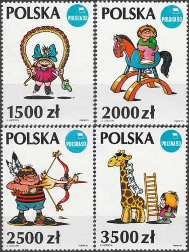 Potovn znmky Polsko 1992 Komiks Mi# 3409-12 - zvtit obrzek
