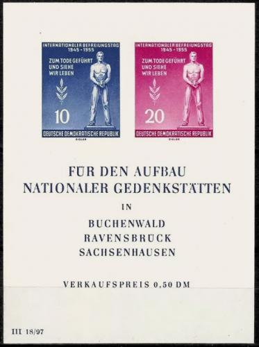 Potovn znmky DDR 1955 Mezinrodn den osvobozen Mi# Block 11 Kat 20 - zvtit obrzek