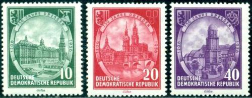Potovn znmky DDR 1956 Drany, 750. vro Mi# 524-26 - zvtit obrzek