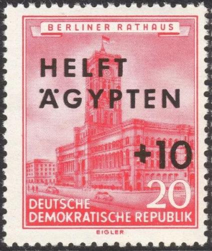 Potovn znmka DDR 1956 Radnice v Berln petisk Mi# 557