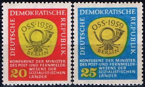 Potovn znmky DDR 1959 Konference ministr pot Mi# 686-87 - zvtit obrzek