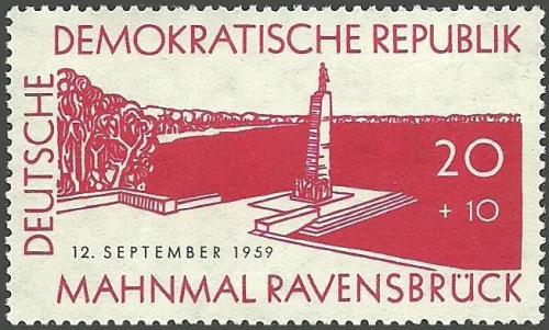 Potovn znmka DDR 1959 Vlen pamtnk Ravensbrck Mi# 720 - zvtit obrzek