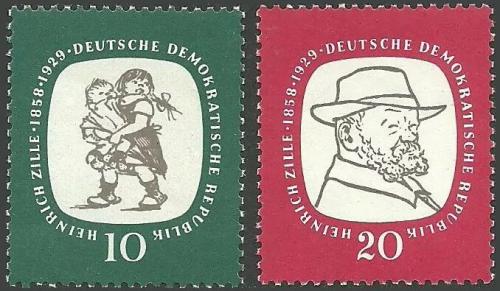 Potovn znmky DDR 1958 Heinrich Zille Mi# 624-25 - zvtit obrzek