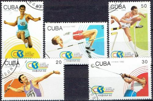Potovn znmky Kuba 1992 SP v lehk atletice Mi# 3608-12
