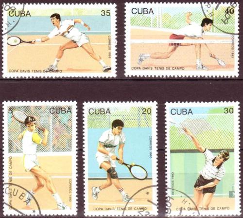 Potovn znmky Kuba 1993 Davis Cup, Tenis Mi# 3655-59