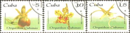 Potovn znmky Kuba 1996 Orchideje Mi# 3932-34