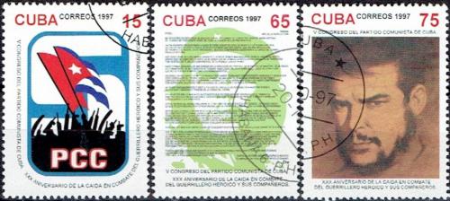 Potovn znmky Kuba 1997 Kongres Komunistick strany Kuby Mi# 4060-62