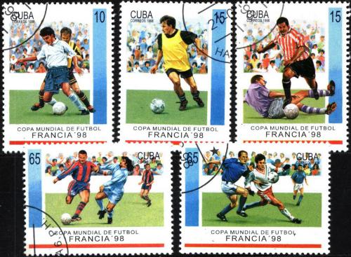 Potovn znmky Kuba 1998 MS ve fotbale Mi# 4084-88