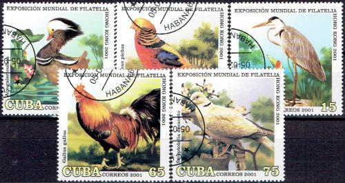 Potovn znmky Kuba 2001 Asijt ptci Mii# 4330-34 Kat 5.50