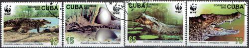 Potovn znmky Kuba 2003 Krokodli, WWF Mi# 4553-56