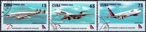 Potovn znmky Kuba 2004 Letadla Mi# 4632-34