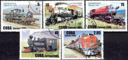 Potovn znmky Kuba 2005 Lokomotivy Mi# 4712-16