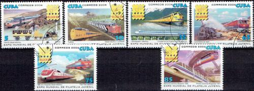 Potovn znmky Kuba 2006 Lokomotivy, vlaky Mi# 4862-67