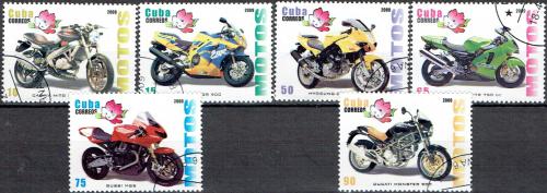 Potovn znmky Kuba 2009 Motocykly Mi# 5246-51 Kat 6