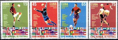 Potovn znmky Kuba 2010 MS ve fotbale Mi# 5372-75