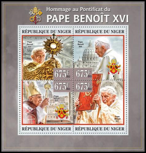 Potovn znmky Niger 2013 Pape Benedikt XVI. Mi# 2167-70 Kat 10