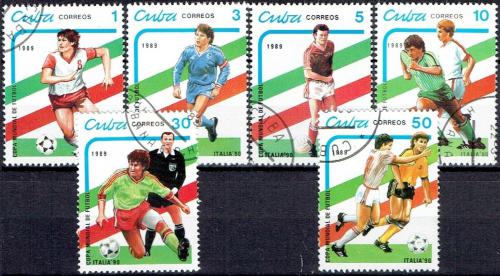 Potovn znmky Kuba 1989 MS ve fotbale Mi# 3271-76
