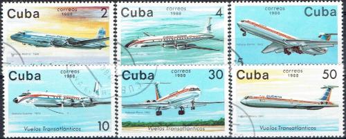 Potovn znmky Kuba 1988 Dopravn letadla Mi# 3184-89
