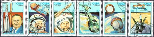 Potovn znmky Kuba 1986 Den kosmonautiky Mi# 3005-10