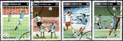 Potovn znmky Kuba 1982 MS ve fotbale Mi# 2685-88