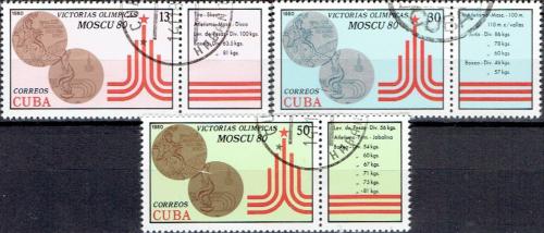 Potovn znmky Kuba 1980 LOH Moskva Mi# 2515-17