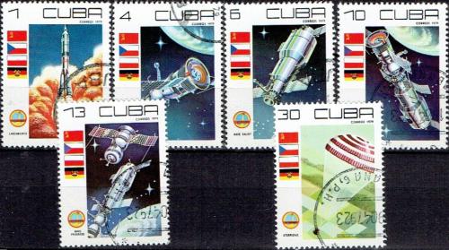 Potovn znmky Kuba 1979 Den kosmonautiky Mi# 2384-89