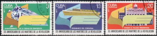 Potovn znmky Kuba 1977 Obti revoluce Mi# 2264-66