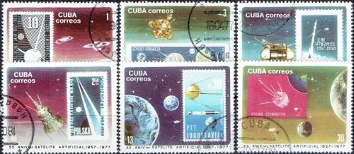 Potovn znmky Kuba 1977 Start Sputniku Mi# 2208-13