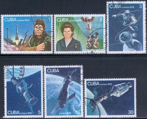 Potovn znmky Kuba 1976 Przkum vesmru Mi# 2125-30