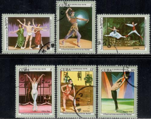Potovn znmky Kuba 1976 Balet Mi# 2168-73