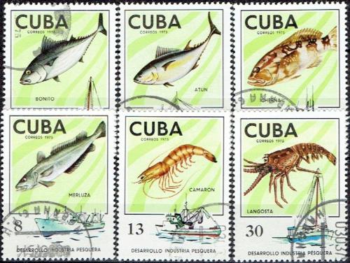 Potovn znmky Kuba 1975 Rybolov Mi# 2030-35