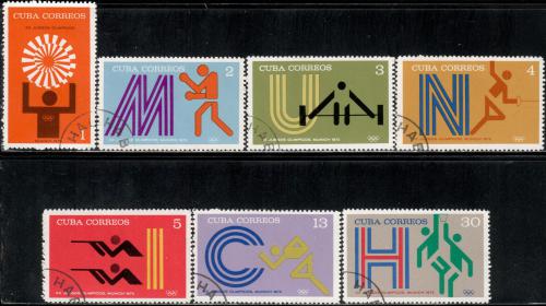Potovn znmky Kuba 1972 LOH Mnichov Mi# 1790-96