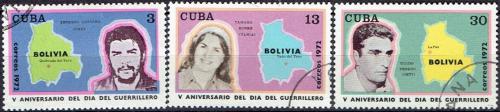 Potovn znmky Kuba 1972 Guerrilla, Che Guevara Mi# 1813-15